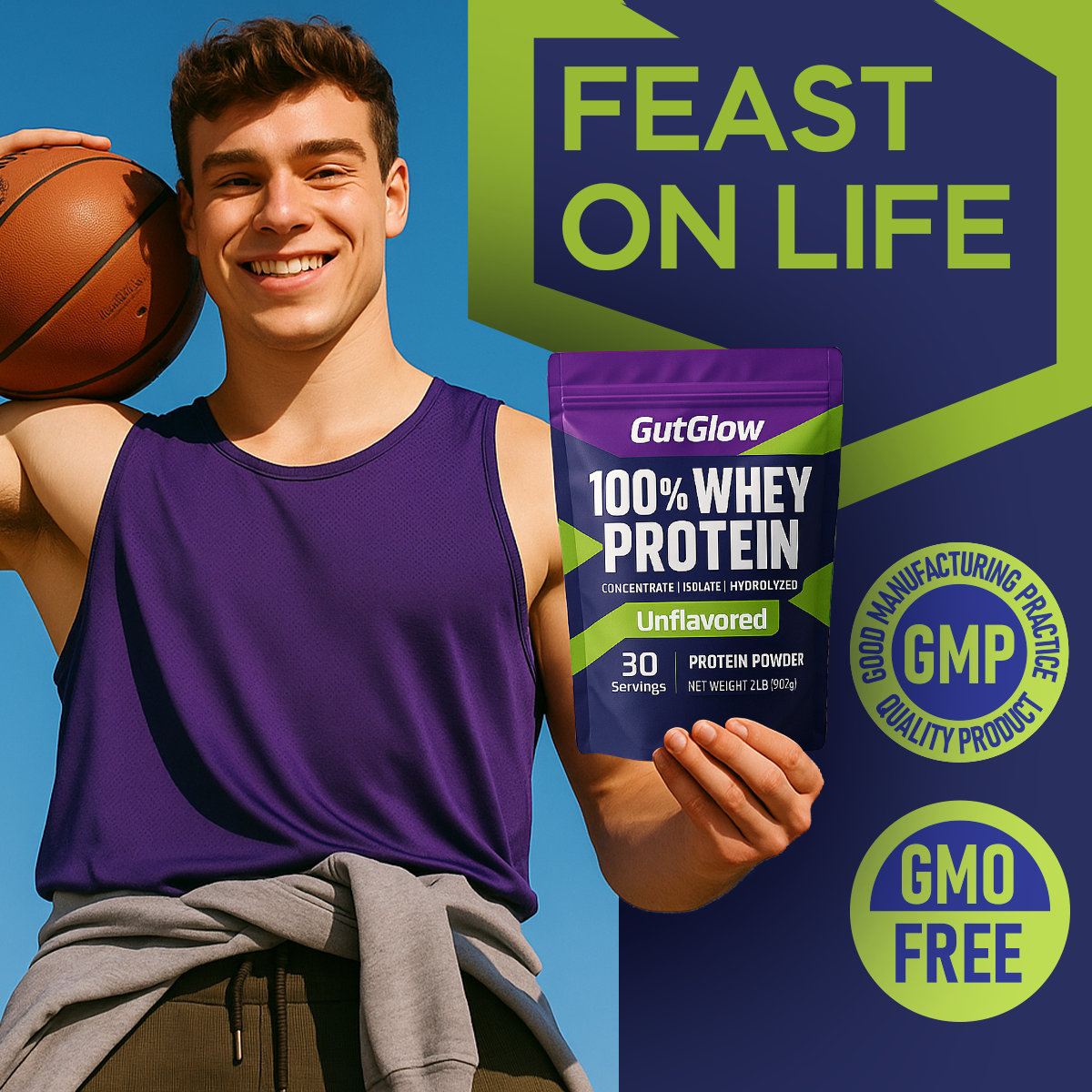 Gut Glow 100% Whey Protein