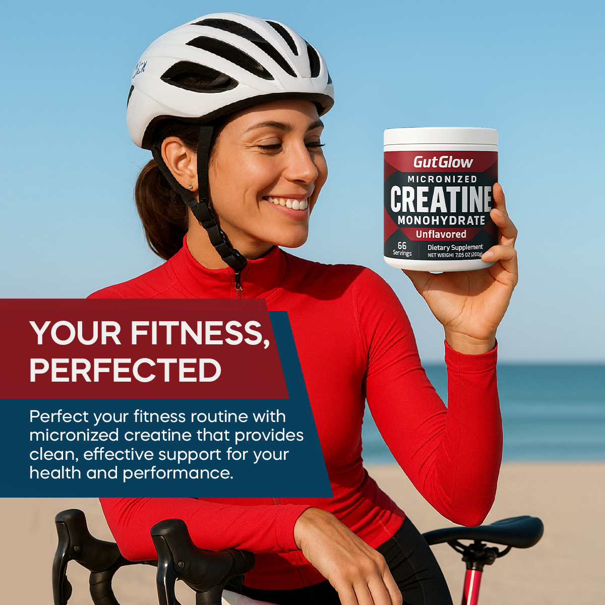 Gut Glow Creavitalis Creatine Micronized Monohydrate Powder