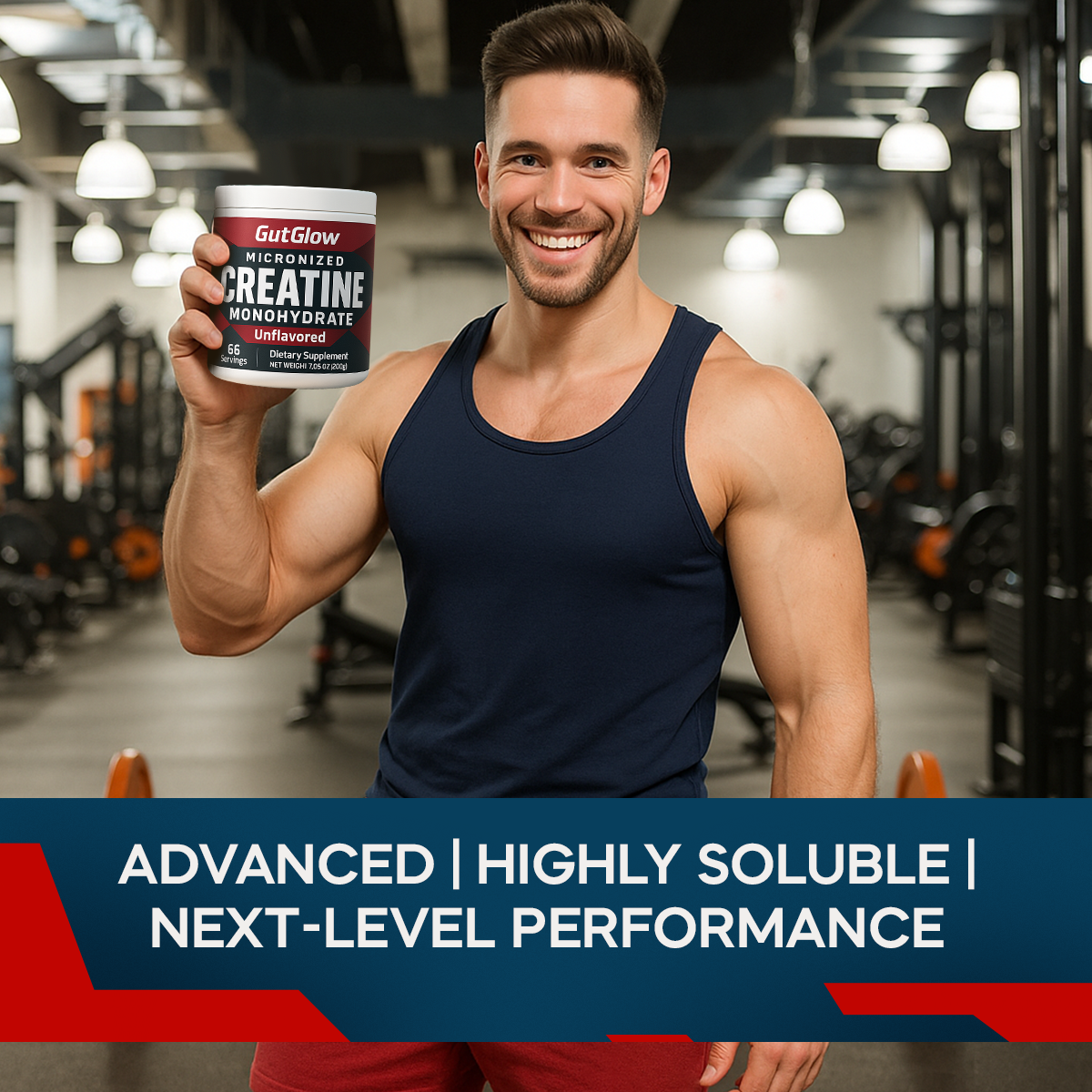 Gut Glow Creavitalis Creatine Micronized Monohydrate Powder