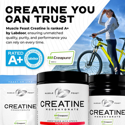 Gut Glow Creapure Creatine Monohydrate Powder, Vegan Keto Gluten-Free