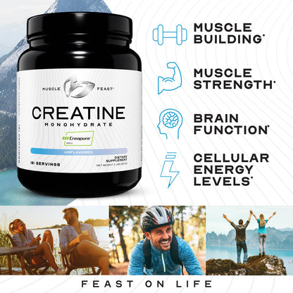 Gut Glow Creapure Creatine Monohydrate Powder, Vegan Keto Gluten-Free