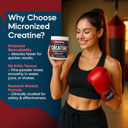 Gut Glow Creavitalis Creatine Micronized Monohydrate Powder