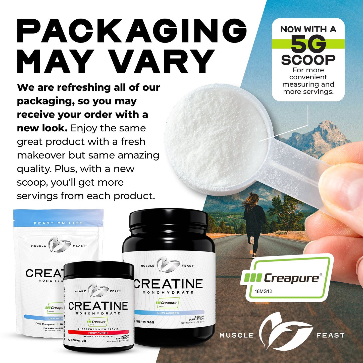 Gut Glow Creapure Creatine Monohydrate Powder, Vegan Keto Gluten-Free