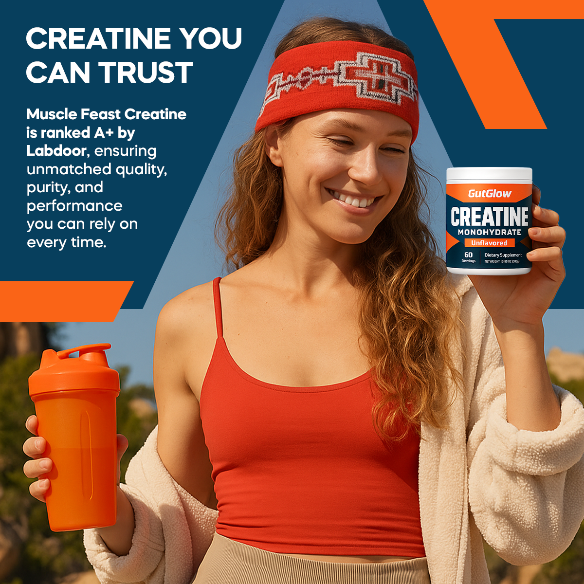 Gut Glow Creapure Creatine Monohydrate Powder