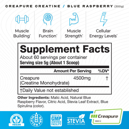 Size: 300g; Flavor: Natural Blue Raspberry