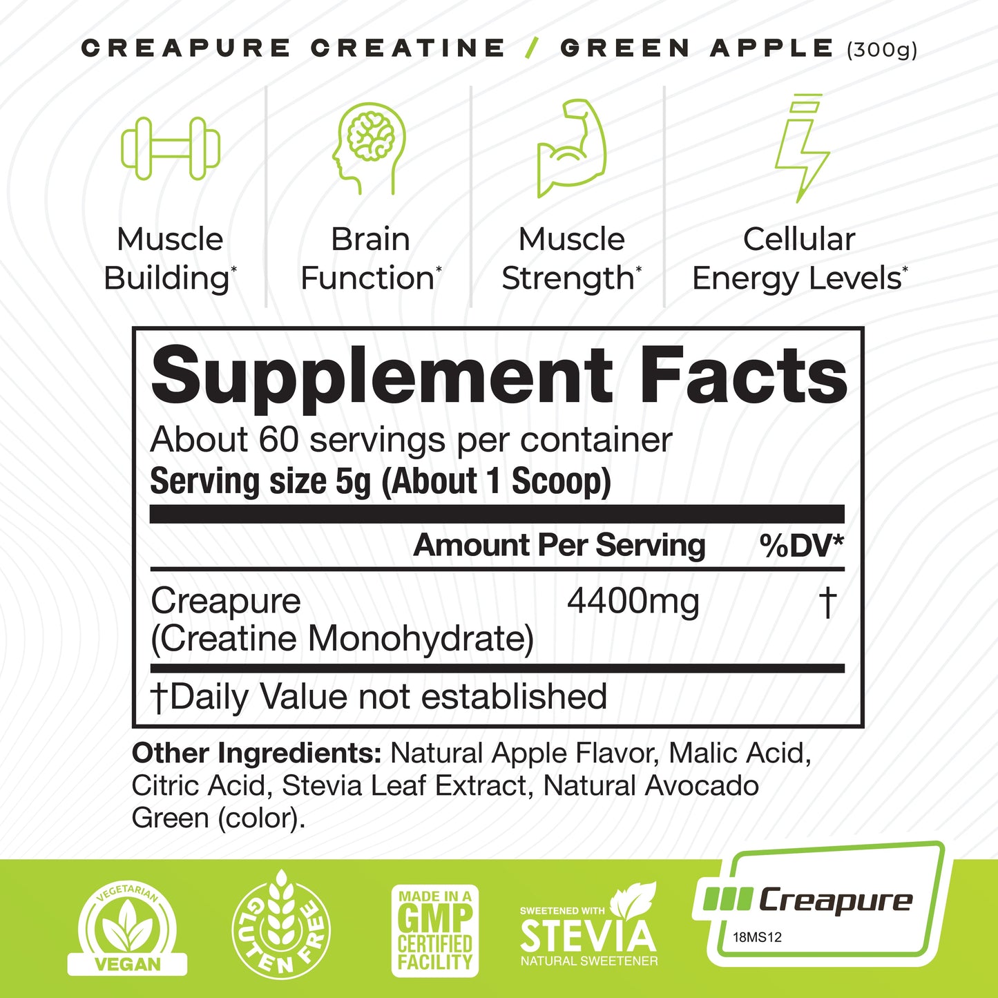 Size: 300g; Flavor: Natural Green Apple