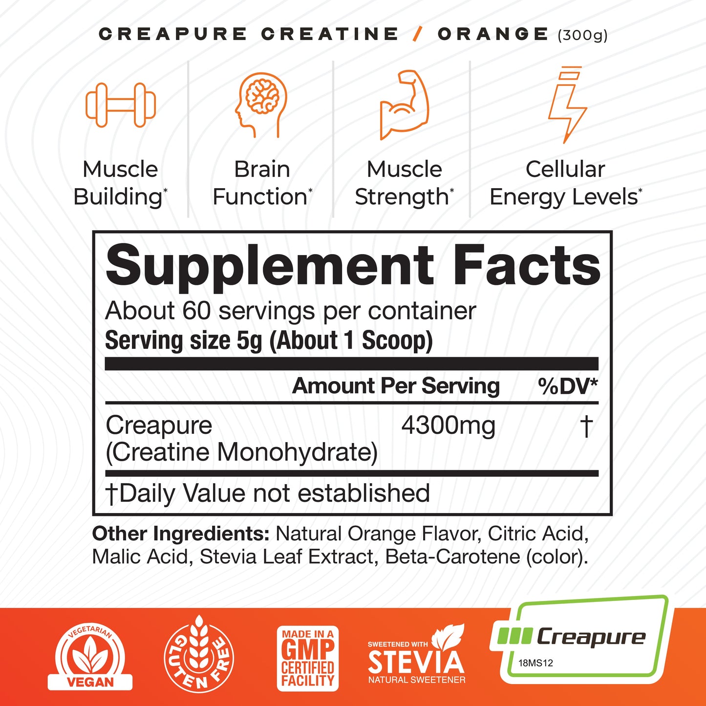 Size: 300g; Flavor: Natural Orange