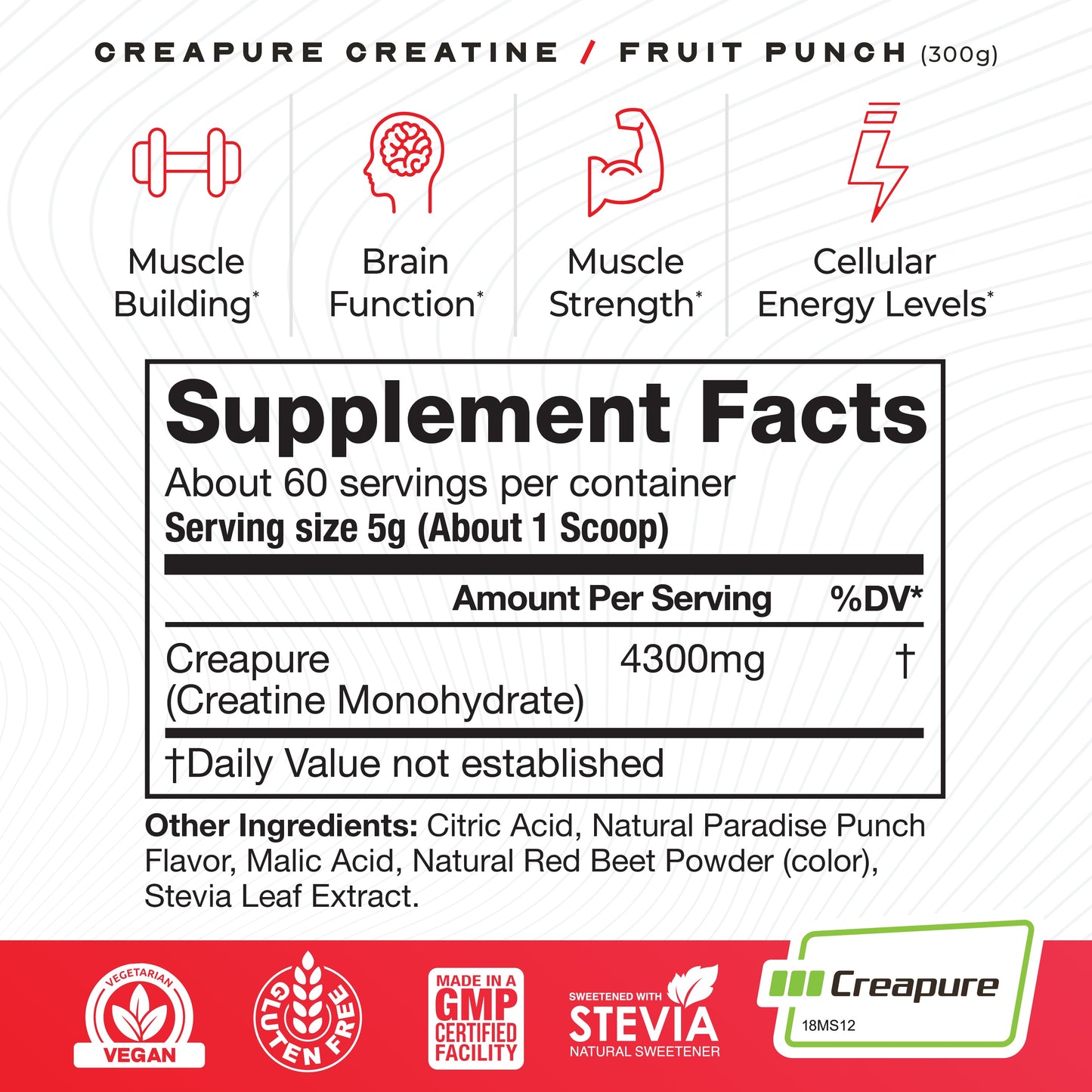 Size: 300g; Flavor: Natural Fruit Punch
