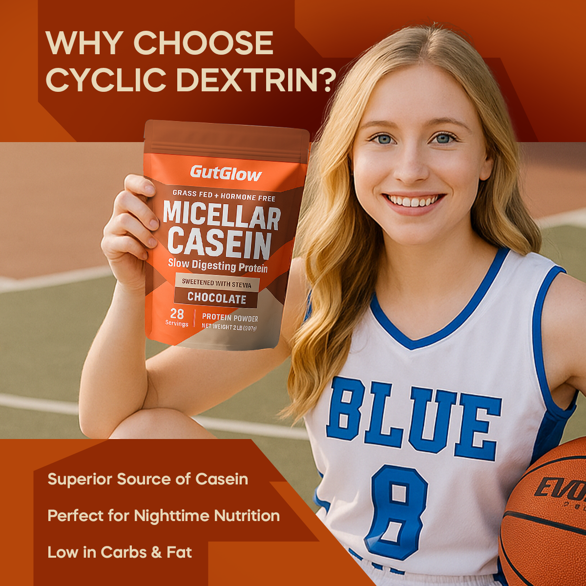 Gut Glow Micellar Casein Protein