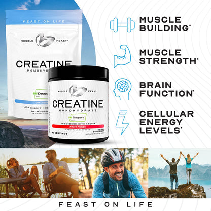 Gut Glow Creapure Creatine Monohydrate Powder, Vegan Keto Gluten-Free
